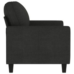 Canapé à 2 places Noir 120 cm Tissu 