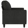 Canapé à 2 places Noir 120 cm Tissu 