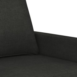 Canapé à 2 places Noir 120 cm Tissu 