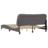Cadre de lit sans matelas gris 160x200 cm similicuir 