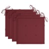 Chaises à manger de jardin avec coussins lot de 3 Acacia massif 
