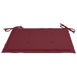Chaises à manger de jardin avec coussins lot de 3 Acacia massif 