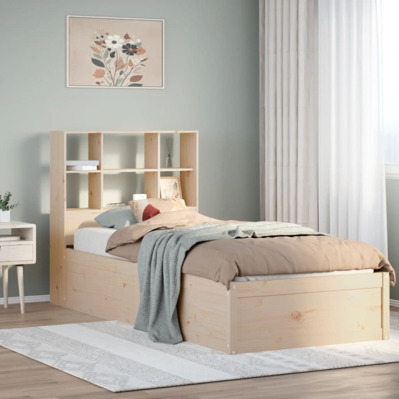 Cadre de lit sans matelas 90x190 cm bois de pin massif 