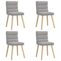 Chaises à manger lot de 4 gris nuage tissu 