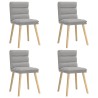 Chaises à manger lot de 4 gris nuage tissu 