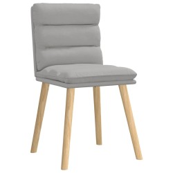Chaises à manger lot de 4 gris nuage tissu 