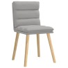 Chaises à manger lot de 4 gris nuage tissu 