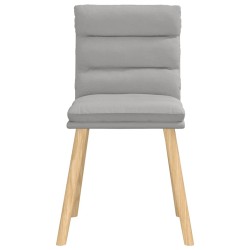 Chaises à manger lot de 4 gris nuage tissu 