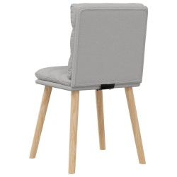 Chaises à manger lot de 4 gris nuage tissu 