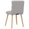 Chaises à manger lot de 4 gris nuage tissu 