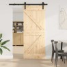 Porte coulissante et kit de quincaillerie 85x210 cm pin massif 