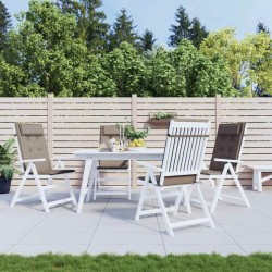 Coussins de chaise à dossier haut lot de 4 taupe tissu oxford 