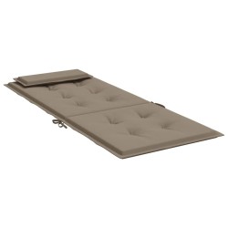 Coussins de chaise à dossier haut lot de 4 taupe tissu oxford 