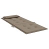 Coussins de chaise à dossier haut lot de 4 taupe tissu oxford 