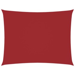 Voile de parasol tissu oxford rectangulaire 3,5x4,5 m rouge 