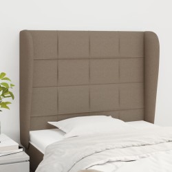 Tête de lit avec oreilles Taupe 83x23x118/128 cm Tissu 