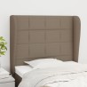 Tête de lit avec oreilles Taupe 83x23x118/128 cm Tissu 