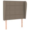 Tête de lit avec oreilles Taupe 83x23x118/128 cm Tissu 