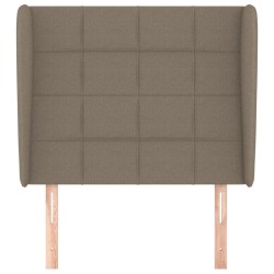Tête de lit avec oreilles Taupe 83x23x118/128 cm Tissu 