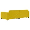 Lit de jour avec lit gigogne jaune 90x200 cm velours 