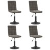 Chaises pivotantes à manger lot de 4 gris foncé velours 