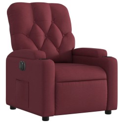 Fauteuil inclinable électrique Rouge bordeaux Tissu 