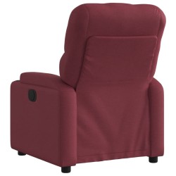 Fauteuil inclinable électrique Rouge bordeaux Tissu 
