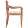 Chaises Batavia lot de 2 avec coussins Bois de teck solide 