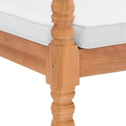 Chaises Batavia lot de 2 avec coussins Bois de teck solide 