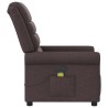 Fauteuil de massage inclinable Marron foncé Tissu 