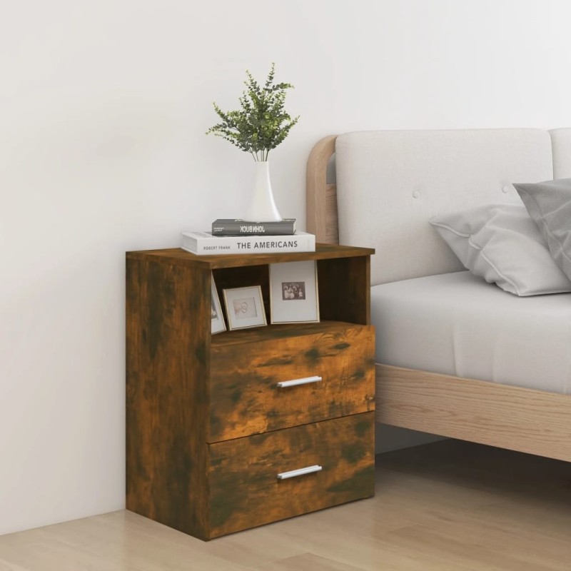 Table de chevet Chêne fumé 50x32x60 cm Table de chevet Chêne fumé 50x32x60 cm