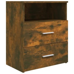 Table de chevet Chêne fumé 50x32x60 cm 