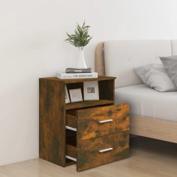 Table de chevet Chêne fumé 50x32x60 cm 