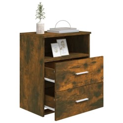 Table de chevet Chêne fumé 50x32x60 cm 