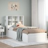 Cadre de lit sans matelas blanc 90x190 cm bois de pin massif 