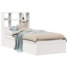 Cadre de lit sans matelas blanc 90x190 cm bois de pin massif 