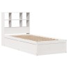 Cadre de lit sans matelas blanc 90x190 cm bois de pin massif 
