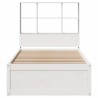 Cadre de lit sans matelas blanc 90x190 cm bois de pin massif 