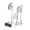 Kit de studio photo avec lampes toile de fond et réflecteur  