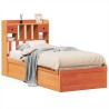 Cadre de lit sans matelas cire marron 90x200 cm bois pin massif 