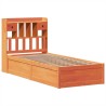 Cadre de lit sans matelas cire marron 90x200 cm bois pin massif 