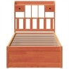 Cadre de lit sans matelas cire marron 90x200 cm bois pin massif 