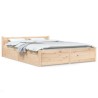 Cadre de lit sans matelas avec tiroirs 