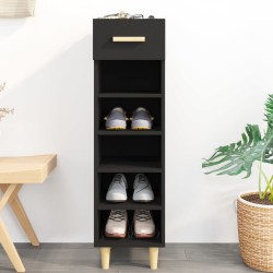 Armoire à chaussures Noir 30x35x105 cm Bois d'ingénierie 