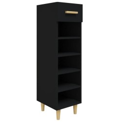 Armoire à chaussures Noir 30x35x105 cm Bois d'ingénierie 