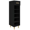 Armoire à chaussures Noir 30x35x105 cm Bois d'ingénierie 