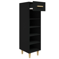 Armoire à chaussures Noir 30x35x105 cm Bois d'ingénierie 