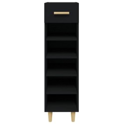 Armoire à chaussures Noir 30x35x105 cm Bois d'ingénierie 