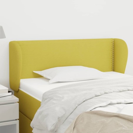 Tête de lit avec oreilles Vert 93x23x78/88 cm Tissu 