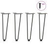 Pieds en épingle à cheveux pour table basse 4 pièces Anthracite 42 cm Acier massif 